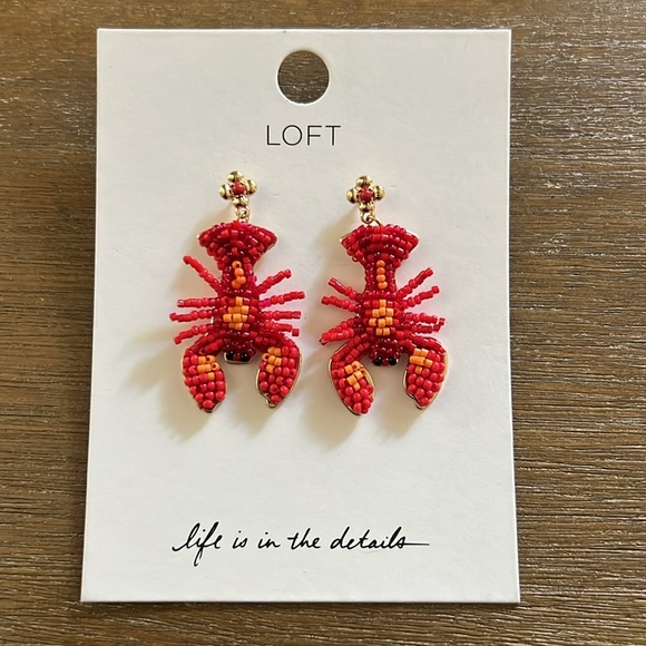 NWT Beaded Lobster Earrings NEW 🦞 - Picture 5 of 9